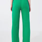 Textured Loose Fit Pants in Green