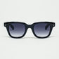 Q2 thick black delta square sunglasses