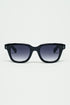 Q2 thick black delta square sunglasses