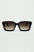 Q2 Thick Square Frame Sunglasses Chunky Retro in Bordeaux