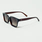 Thick Square Frame Sunglasses Chunky Retro in Bordeaux