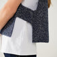 V-neck knitted vest with open side