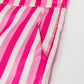 Vertical Striped Straight Leg satin Pants in Pink