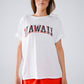 Washed Effect Hawaii T-Shirt In white