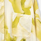 Watercolor Print Button-Down Blouse in Yellow