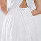 White dress with button detail