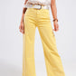 Wide leg jeans in sunshine yellow