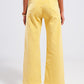 Wide leg jeans in sunshine yellow