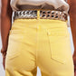 Wide leg jeans in sunshine yellow