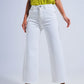 Q2 Wide leg jeans in white