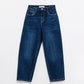 Wide Leg Mom Jeans In Mid Wash