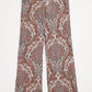 Q2 Wide leg pants in beige paisley print