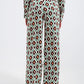 Wide leg pants in geo print