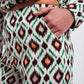 Wide leg pants in geo print