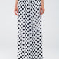 Q2 Wide leg polka dot pants with elastic waist and pockets