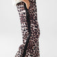 Q2 Wide leopard pants with satin side stripe