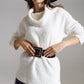 Q2 Wide sweater with bardot neck in white