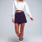 Wrap Mini Skort in Black