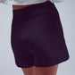 Wrap Mini Skort in Black