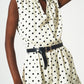 Wrap playsuit in spot print