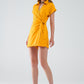 Yellow playsuit with Tie Closing at the Side