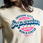 Camiseta amarilla estampada superestrella