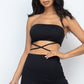 Strapless Tie Back Tube Top & Miniskirts Szua Store