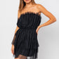 Flirty and Fun Off Shoulder Layered Mesh Dress - Szua Store