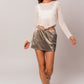 Sleek and Chic: The Low Waist Nylon Mini Skirt - Szua Store