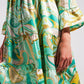 3/4 sleeve mini dress in green Szua Store
