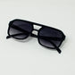 70´s Aviator Sunglasses In Black - Szua Store