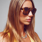 Q2 70´s Aviator Sunglasses In Tortoise Shell