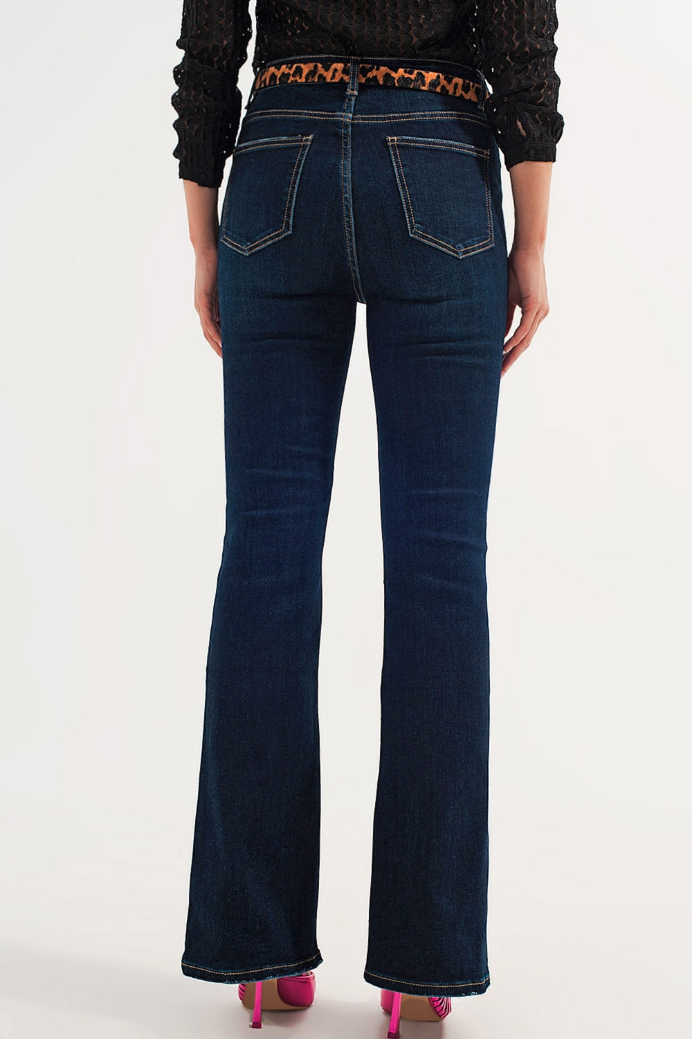 70s high flare jeans in indigo stretch Szua Store