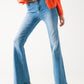 70s high flare jeans in light wash stretch Szua Store