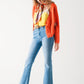 70s high flare jeans in light wash stretch Szua Store