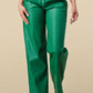 Faux-Leather Pant Green Szua Store