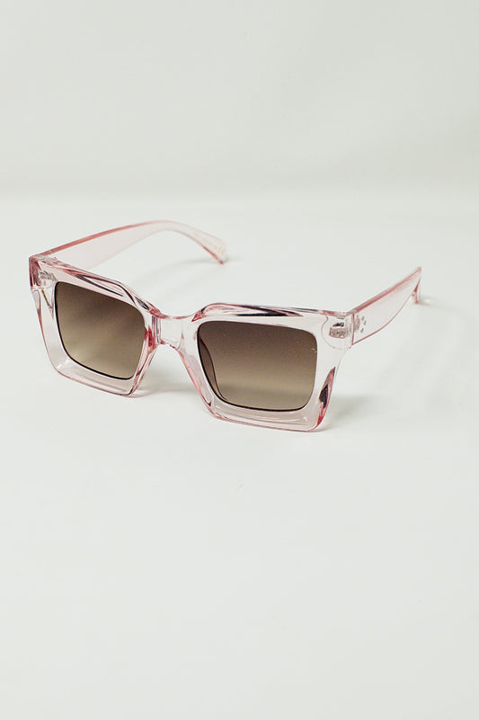 90's Squared Sunglasses in Pink - Szua Store