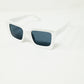 Q2 90's Squared Sunglasses in white