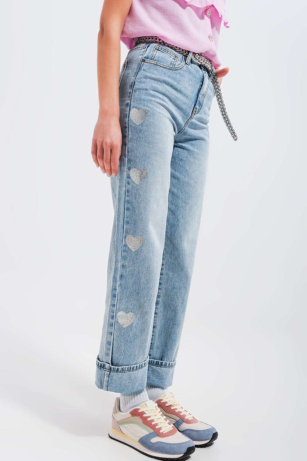 90s jean in heart print Szua Store