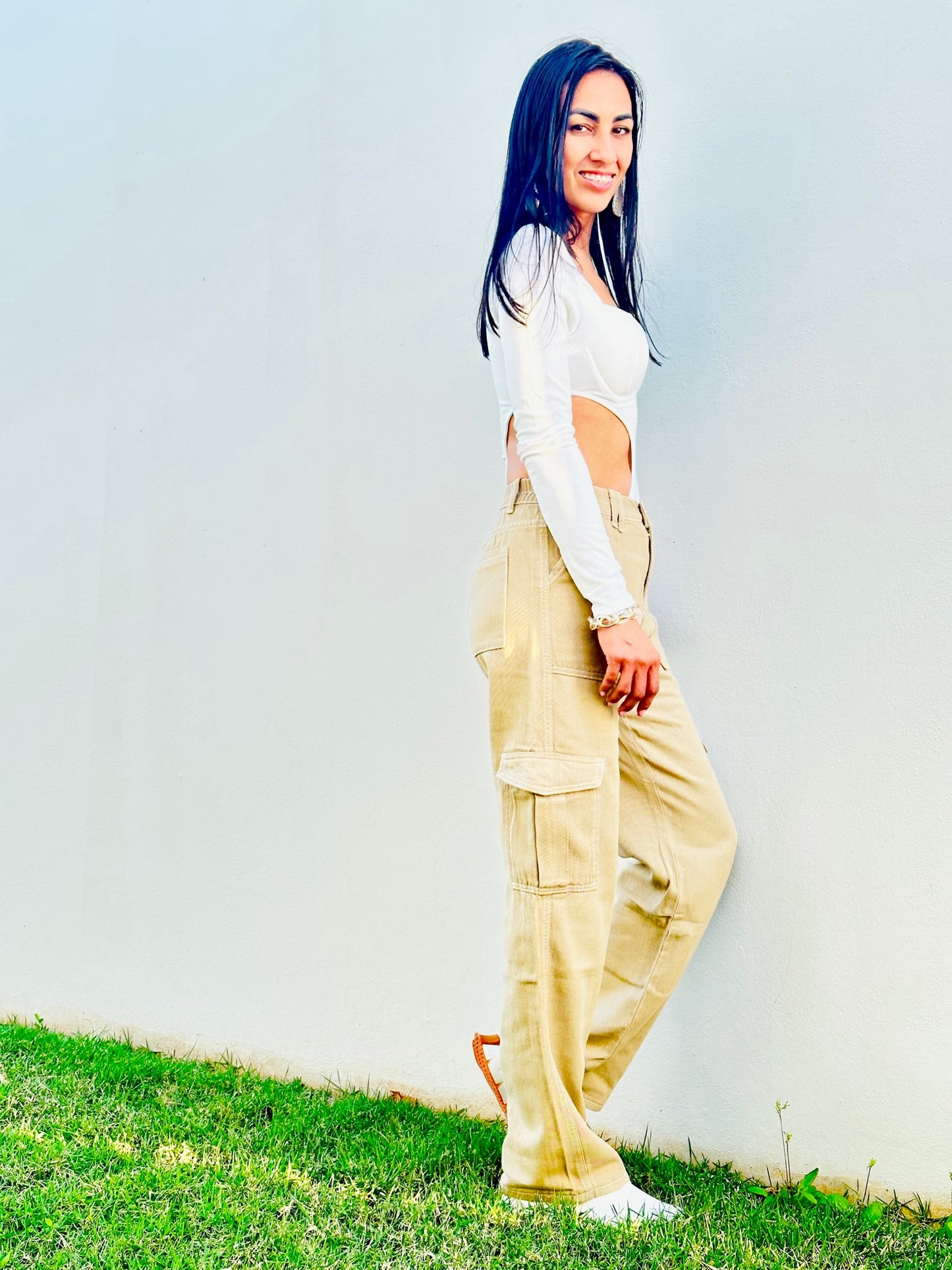 Elevate Your Style with Cream Cargo Pants - Szua Store