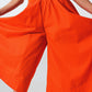 A-line skirt with elastic waist band in Orange - Szua Store