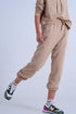 Adjustable waistband joggers in beige Szua Store