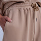 Adjustable waistband joggers in beige Szua Store