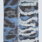 Q2 Animal Print Chunky Scarf in Blue and Gray