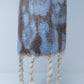 Animal Print Chunky Scarf in Blue and Gray - Szua Store