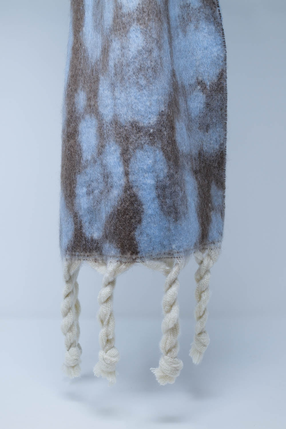 Animal Print Chunky Scarf in Blue and Gray - Szua Store