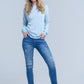 Ankle jeans with rip and repair Szua Store