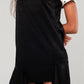 Asymmetric hem slip dress in black Szua Store