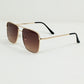 Q2 Aviator Vintage Sunglasses With Golden Rim in Tan