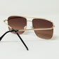 Aviator Vintage Sunglasses With Golden Rim in Tan